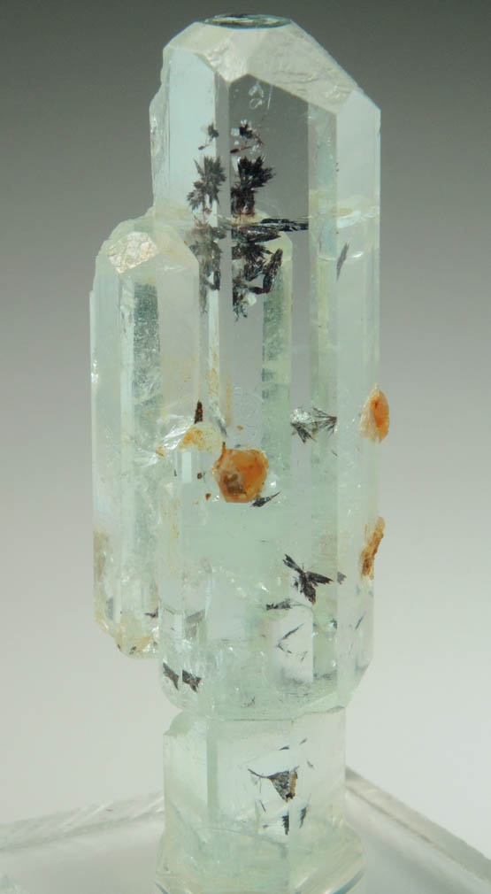 Beryl var. Aquamarine with Fluorapatite and Goethite inclusions from Skardu District, Baltistan, Gilgit-Baltistan, Pakistan