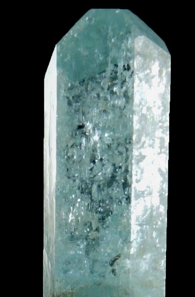 Beryl var. Aquamarine in Albite with Muscovite from Mimoso do Sul, Espirito Santo, Brazil