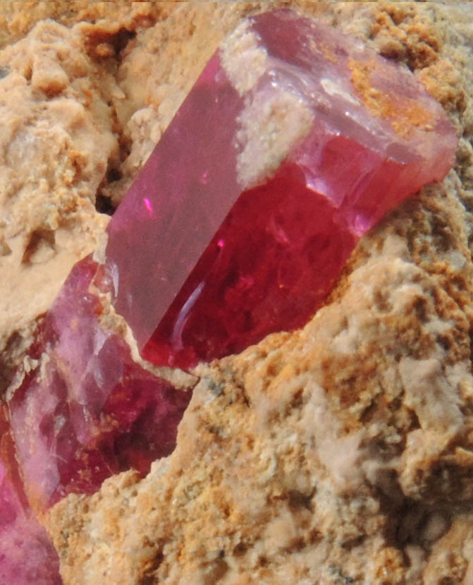 Beryl var. Bixbite (Red Beryl) from Rex Harris' Ruby Violet claim, Wah Wah Mountains, Beaver County, Utah