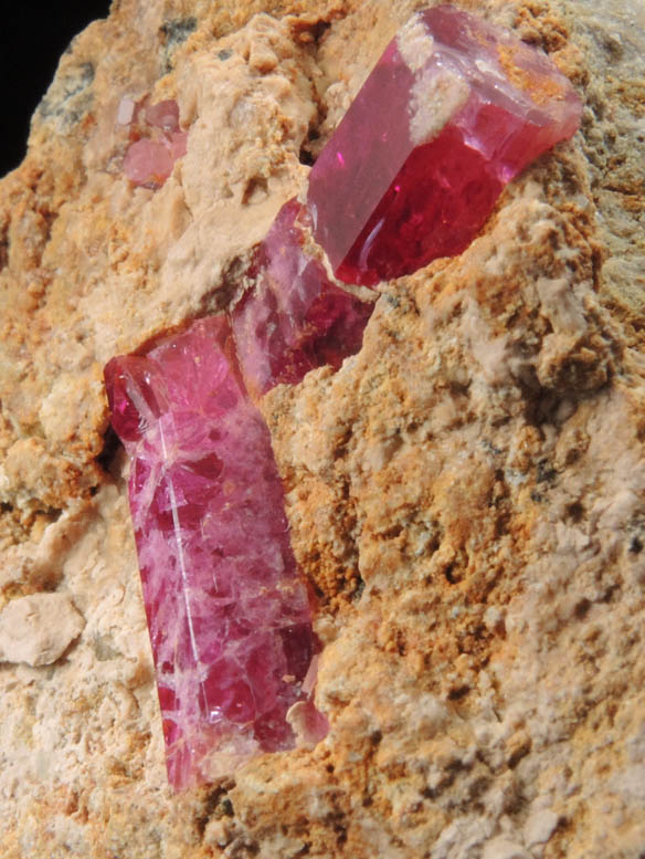 Beryl var. Bixbite (Red Beryl) from Rex Harris' Ruby Violet claim, Wah Wah Mountains, Beaver County, Utah