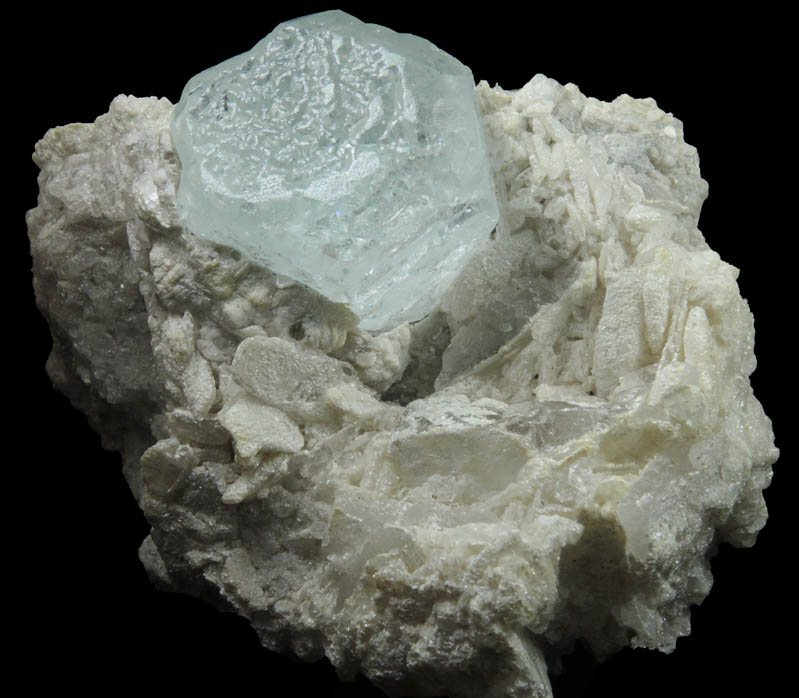 Beryl var. Aquamarine with Columbite-Fe and Fluorapatite in Quartz-Albite from Shigar Valley, Skardu District, Gilgit-Baltistan, Pakistan