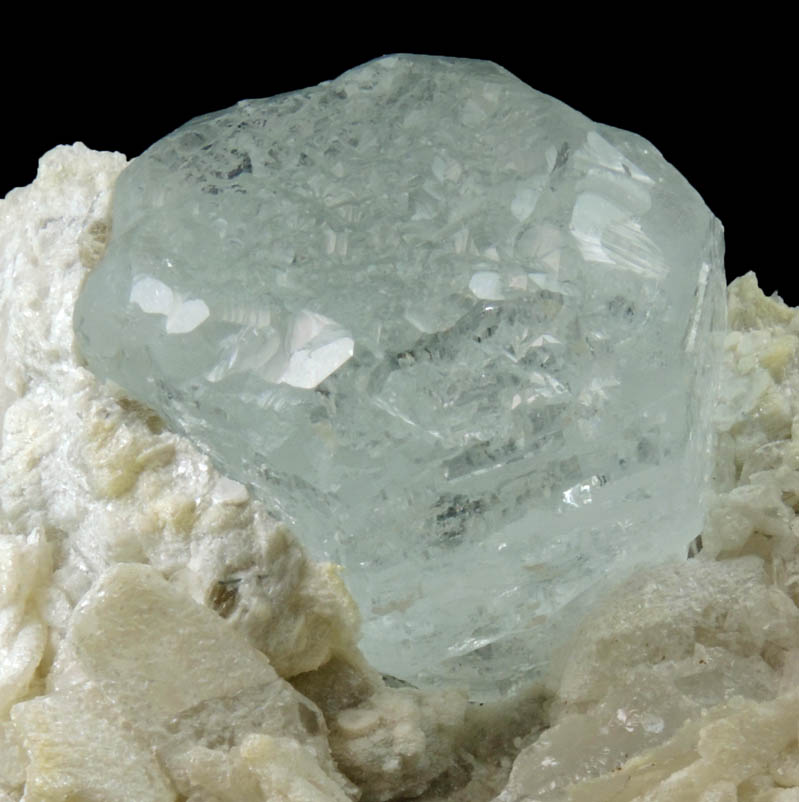 Beryl var. Aquamarine with Columbite-Fe and Fluorapatite in Quartz-Albite from Shigar Valley, Skardu District, Gilgit-Baltistan, Pakistan
