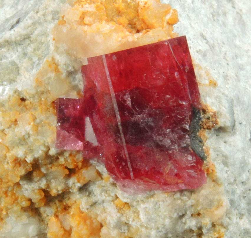 Beryl var. Red Beryl from Rex Harris' Ruby Violet claim, 1 km north of Bumblebee Mountain, Wah Wah Mountains, Beaver County, Utah