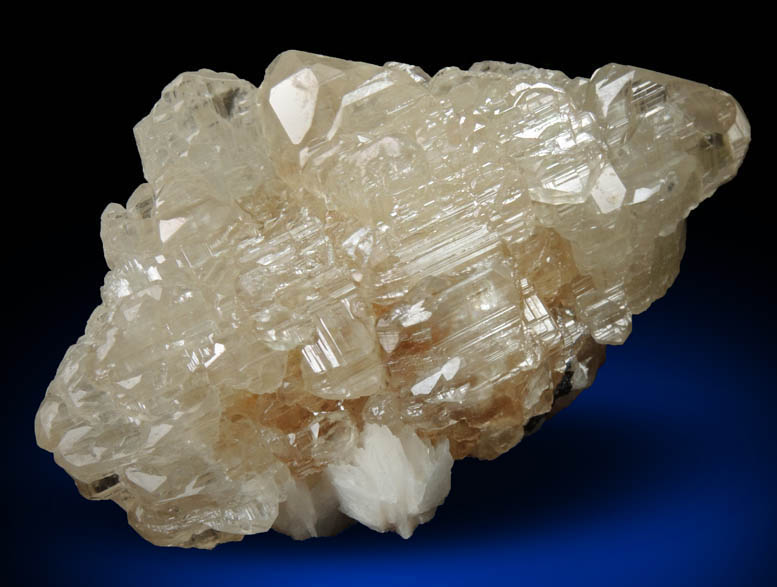Cerussite twinned crystals over Barite from Mibladen, Haute Moulouya Basin, Zeida-Aouli-Mibladen belt, Midelt Province, Morocco