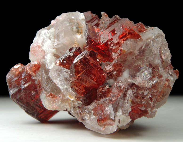 Spessartine Garnet and Quartz from Lavra Navegadora, Penha do Norte, Minas Gerais, Brazil