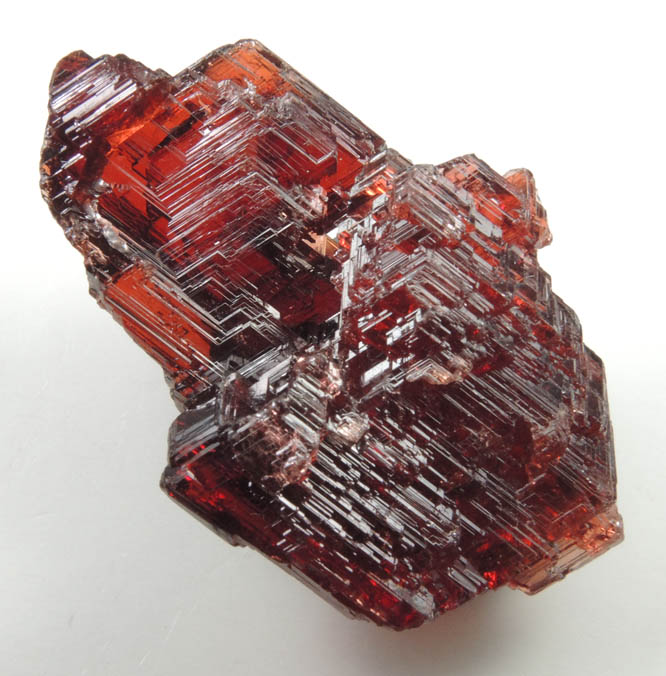 Spessartine Garnet with Hyalite Opal from Lavra Navegadora, Penha do Norte, Minas Gerais, Brazil