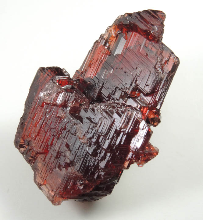 Spessartine Garnet with Hyalite Opal from Lavra Navegadora, Penha do Norte, Minas Gerais, Brazil