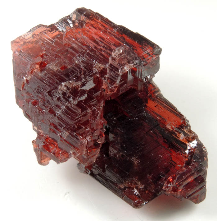 Spessartine Garnet with Hyalite Opal from Lavra Navegadora, Penha do Norte, Minas Gerais, Brazil