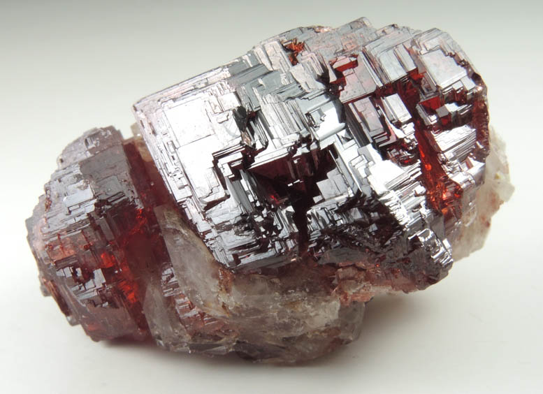 Spessartine Garnet and Quartz from Lavra Navegadora, Penha do Norte, Minas Gerais, Brazil