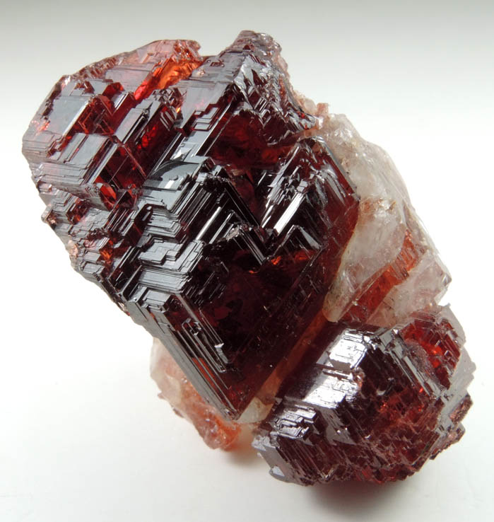 Spessartine Garnet and Quartz from Lavra Navegadora, Penha do Norte, Minas Gerais, Brazil