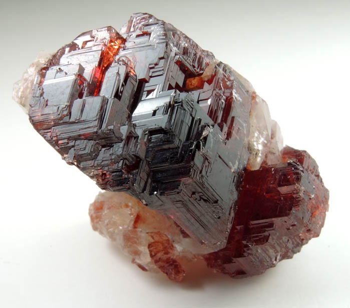 Spessartine Garnet and Quartz from Lavra Navegadora, Penha do Norte, Minas Gerais, Brazil