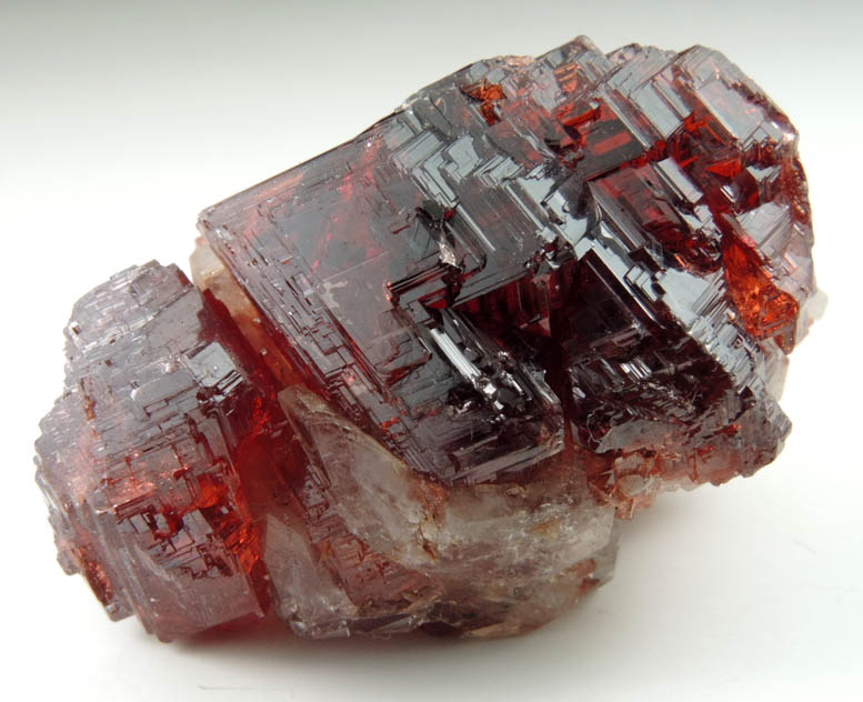 Spessartine Garnet and Quartz from Lavra Navegadora, Penha do Norte, Minas Gerais, Brazil