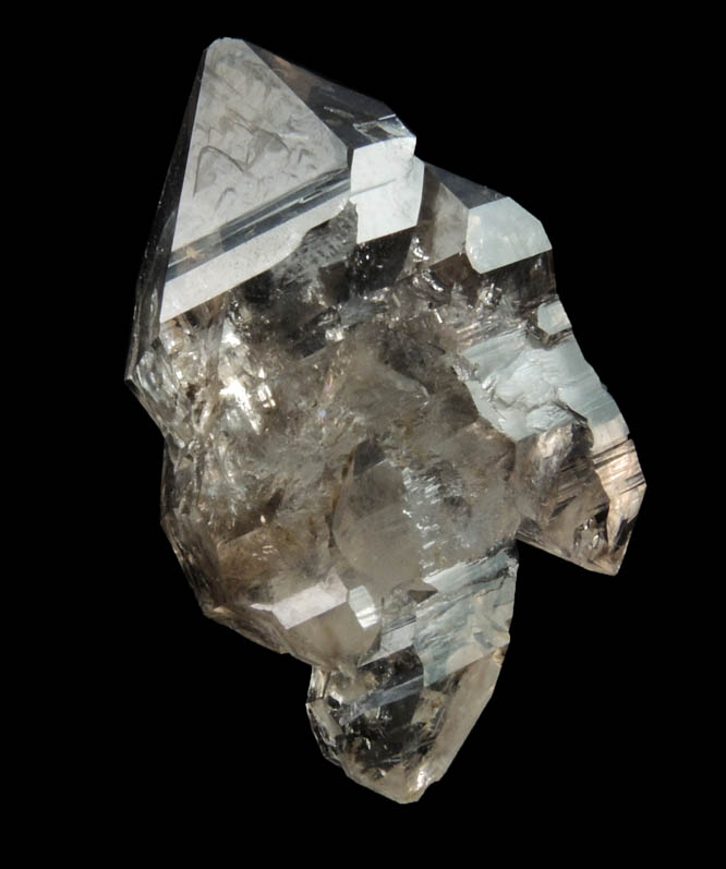 Quartz var. Smoky Quartz from Mount Marie Quarry, 7.5 km southeast of Paris Hill, Oxford County, Maine