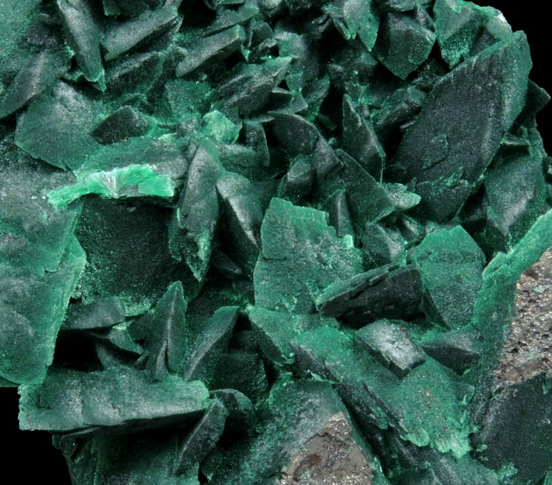 Chalcocite-Cuprite pseudomorphs after Azurite coated with Malachite from Milpillas Mine, Cuitaca, Sonora, Mexico