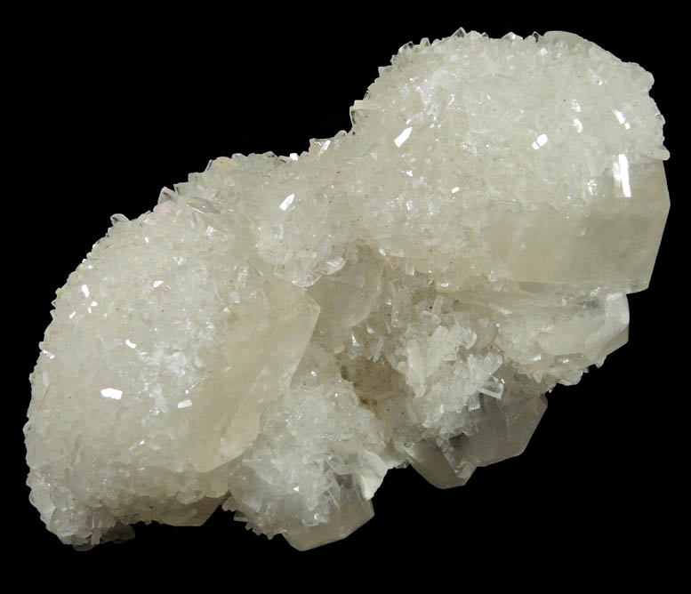 Barite over Calcite over Fluorite from Villabona District, Asturias, Spain