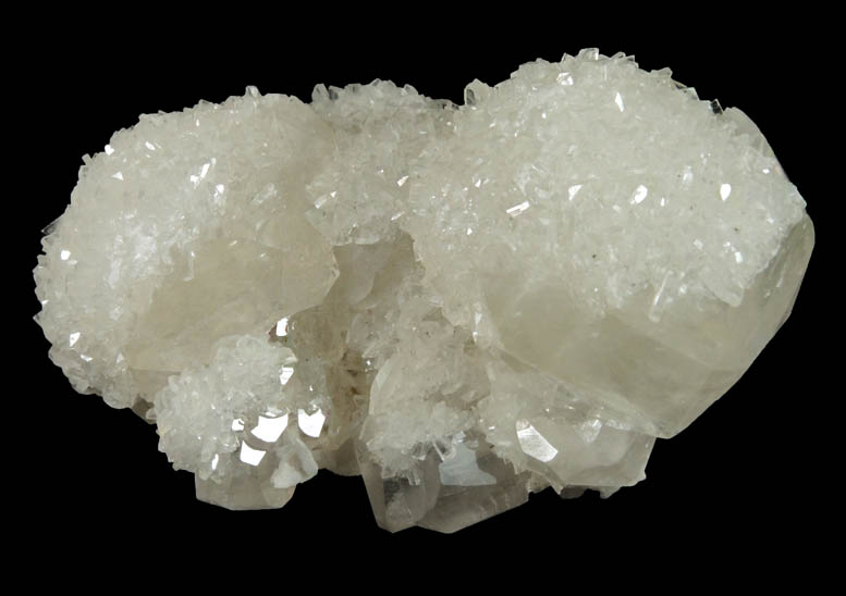 Barite over Calcite over Fluorite from Villabona District, Asturias, Spain
