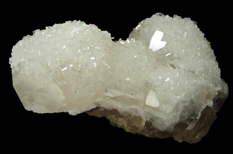 Barite over Calcite over Fluorite from Villabona District, Asturias, Spain