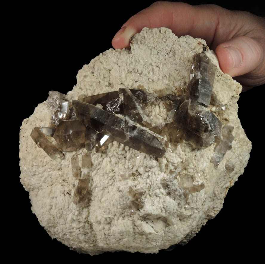 Albite with Smoky Quartz from North Moat Mountain, Bartlett, Carroll County, New Hampshire