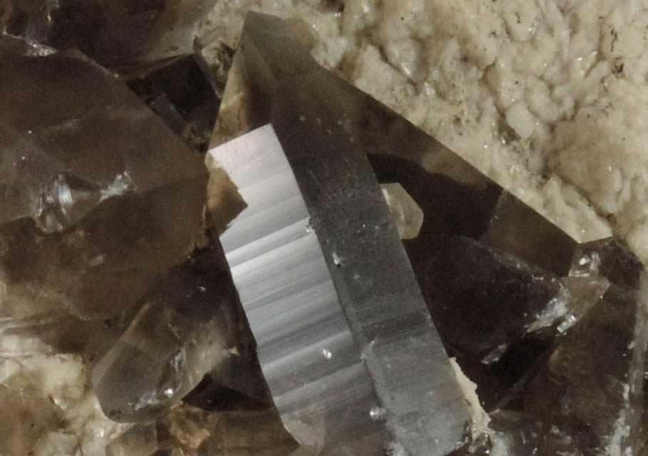 Albite with Smoky Quartz from North Moat Mountain, Bartlett, Carroll County, New Hampshire