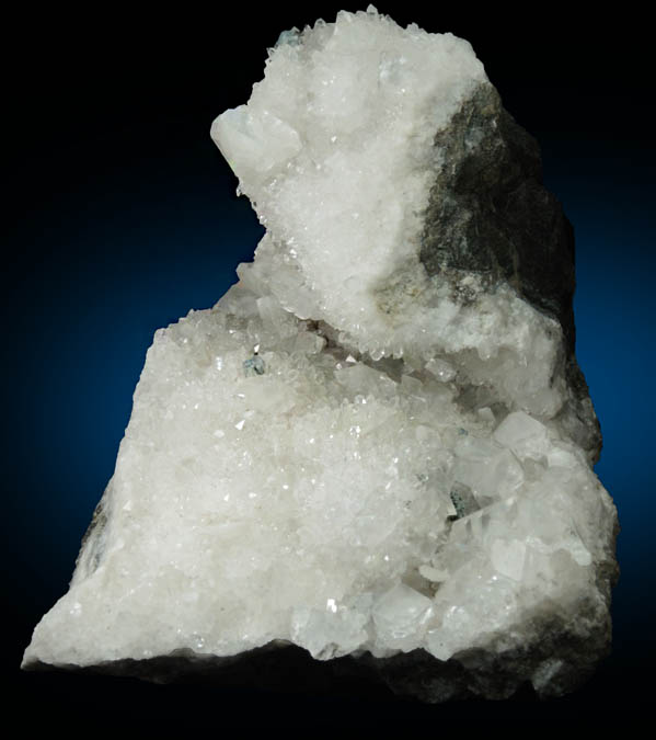 Babingtonite, Calcite, Heulandite on Quartz from Prospect Park Quarry, Prospect Park, Passaic County, New Jersey