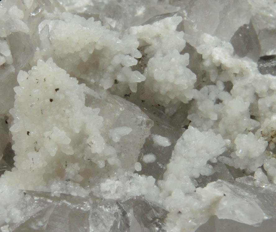 Quartz with Calcite overgrowth from Millington Quarry, Bernards Township, Somerset County, New Jersey