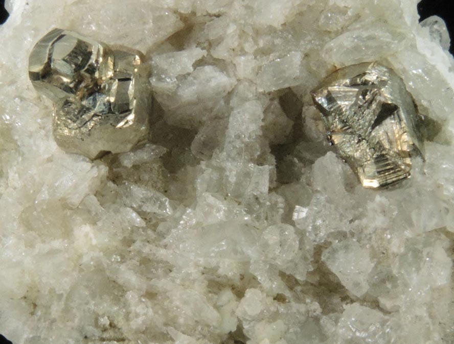 Pyrite on Datolite from Millington Quarry, Bernards Township, Somerset County, New Jersey