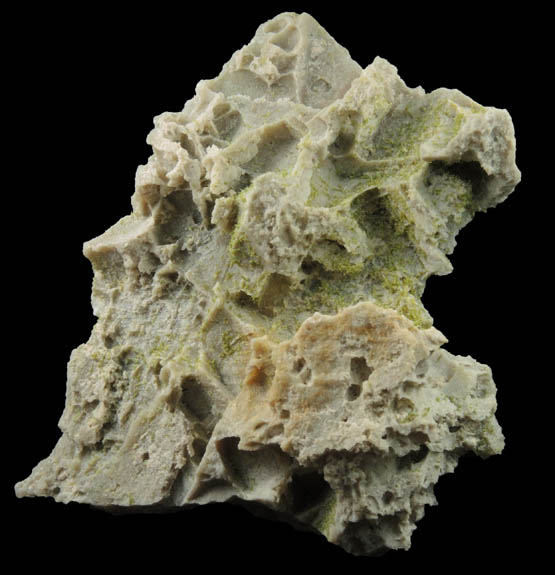 Pyromorphite on Quartz pseudomorphic molds after Barite from Brookdale Mine, Phoenixville District, Chester County, Pennsylvania