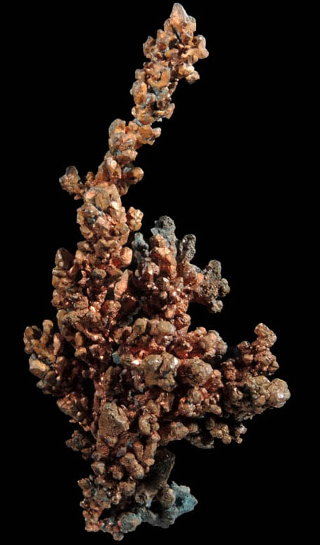 Copper (crystallized native copper) from Itauz Mine, Karaganda Oblast', Kazakhstan