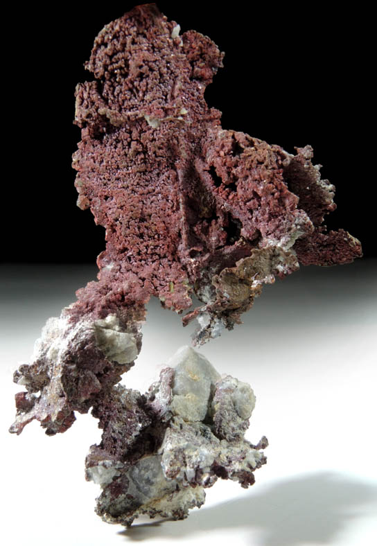 Copper (naturally crystallized native copper) on Quartz from Keweenaw Peninsula Copper District, Michigan