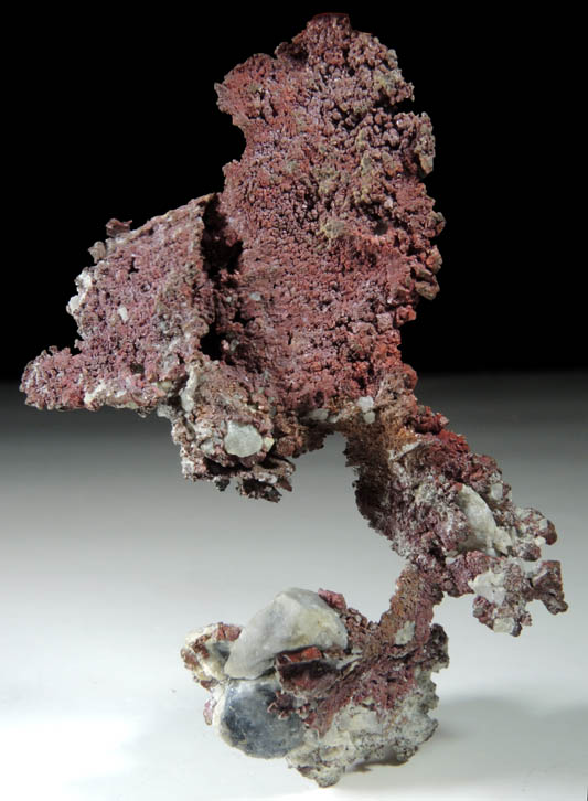 Copper (naturally crystallized native copper) on Quartz from Keweenaw Peninsula Copper District, Michigan