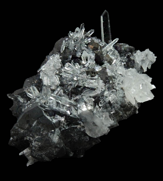 Quartz on Tetrahedrite from Black Pine Mine, Granite County, Montana