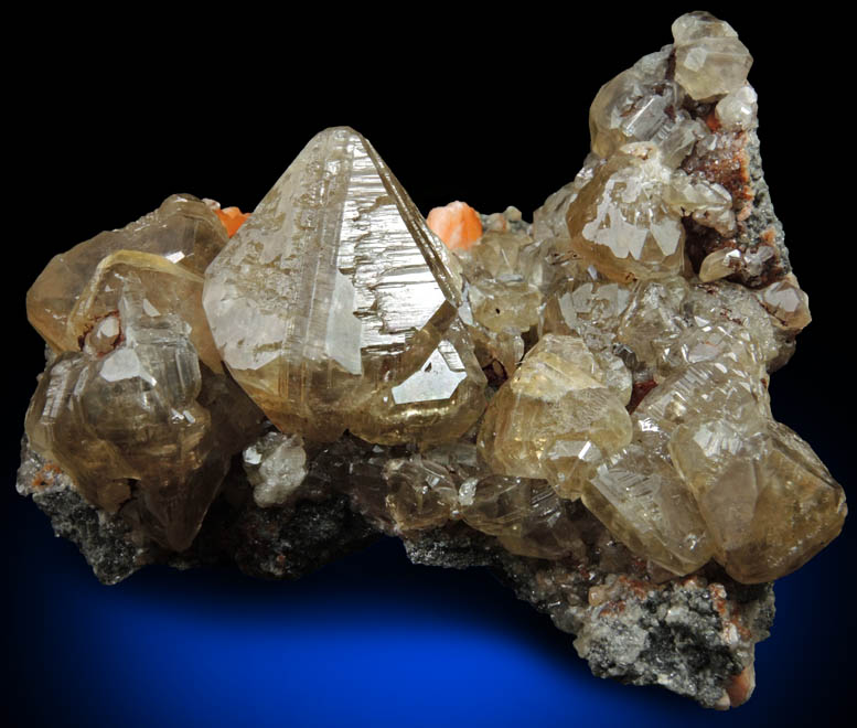 Cerussite with Barite over Galena from Mibladen, Haute Moulouya Basin, Zeida-Aouli-Mibladen belt, Midelt Province, Morocco