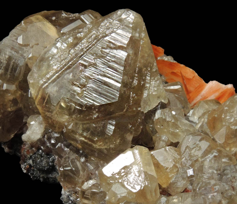 Cerussite with Barite over Galena from Mibladen, Haute Moulouya Basin, Zeida-Aouli-Mibladen belt, Midelt Province, Morocco