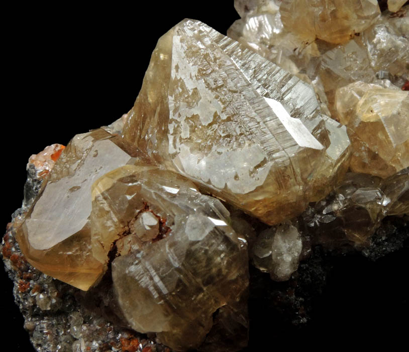 Cerussite with Barite over Galena from Mibladen, Haute Moulouya Basin, Zeida-Aouli-Mibladen belt, Midelt Province, Morocco