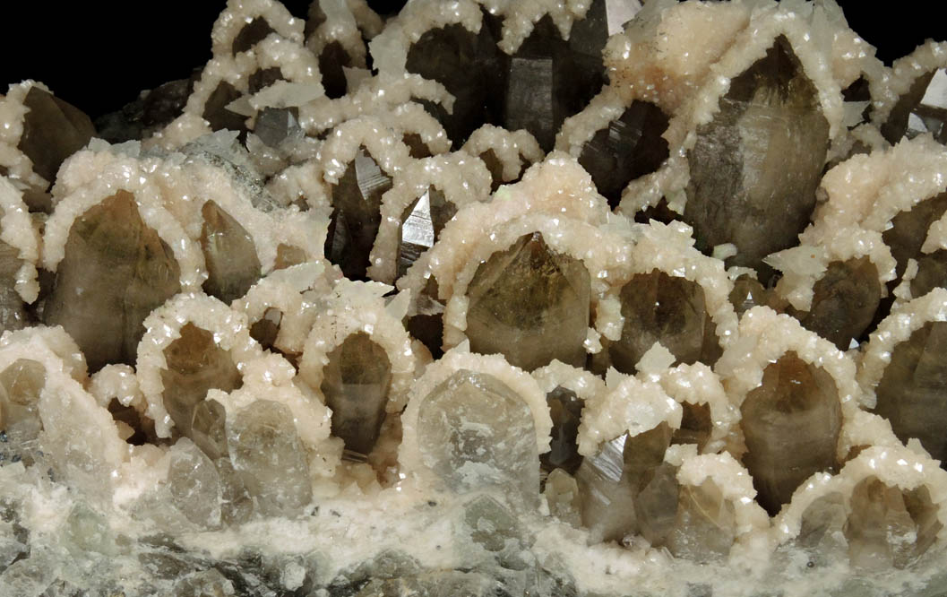 Dolomite and Calcite over Smoky Quartz from Cavnic Mine (Kapnikbanya), Maramures, Romania