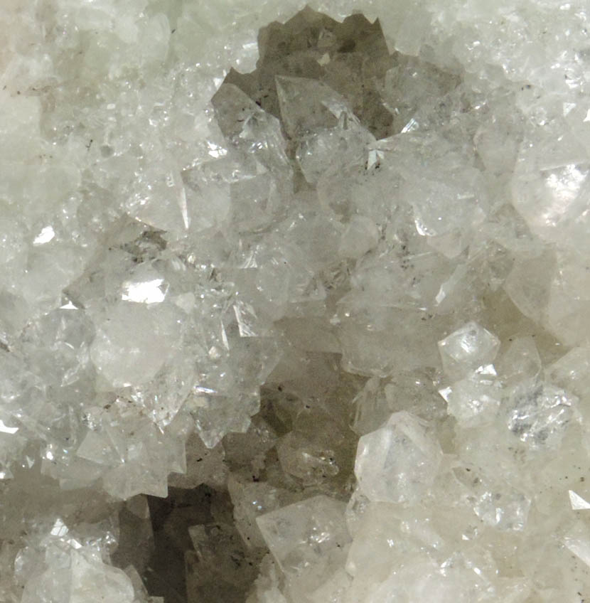 Apophyllite on Prehnite from O and G Industries Southbury Quarry, Southbury, New Haven County, Connecticut