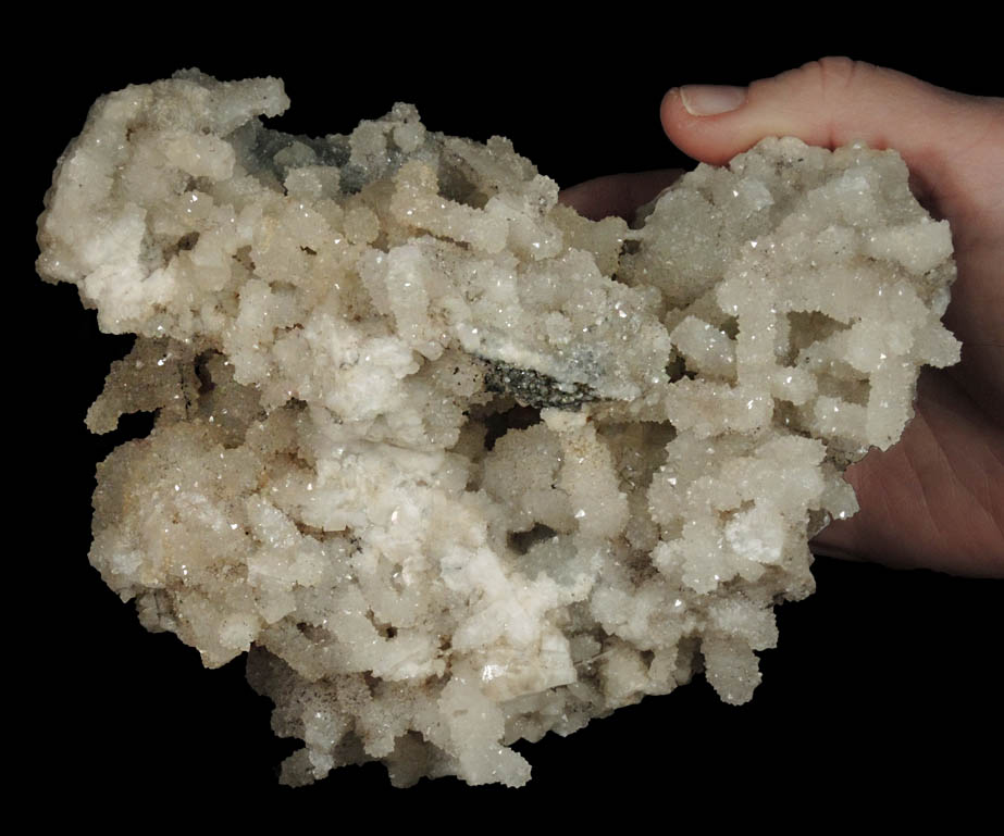 Quartz pseudomorph after Anhydrite from O and G Industries Southbury Quarry, Southbury, New Haven County, Connecticut