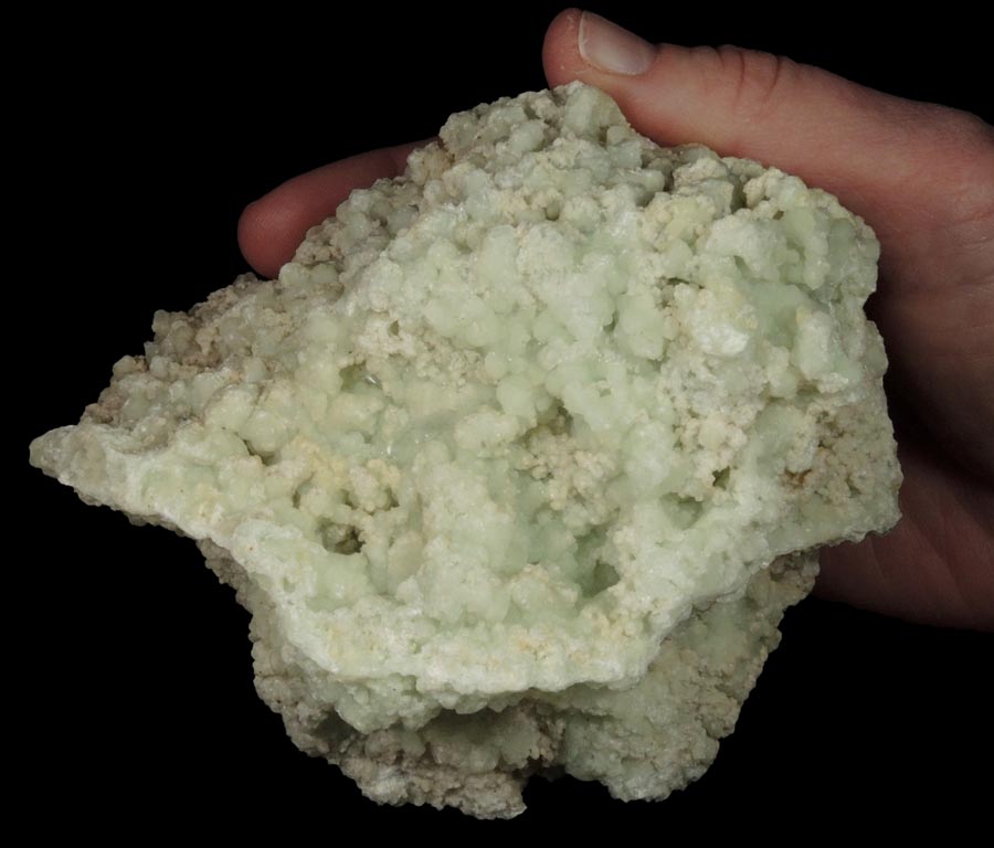 Prehnite with Calcite from O and G Industries Southbury Quarry, Southbury, New Haven County, Connecticut