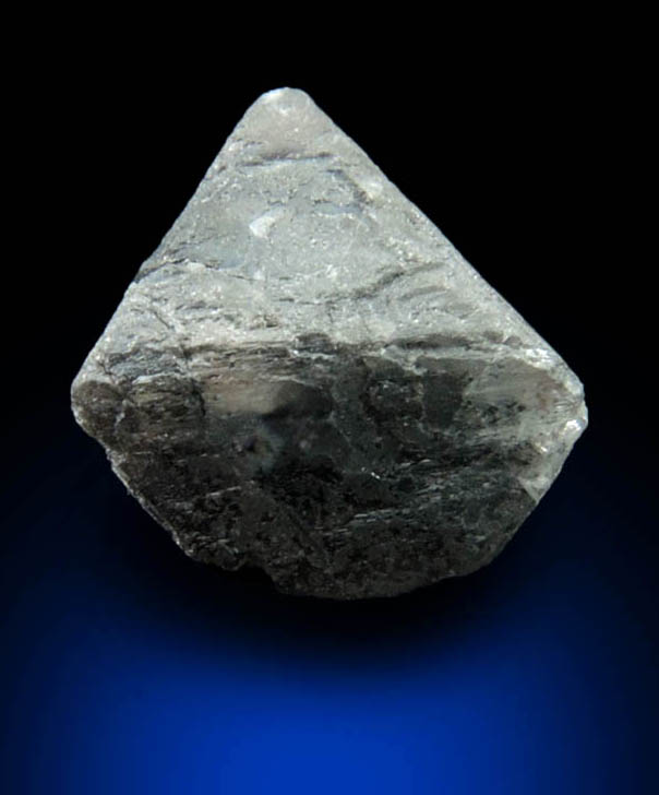 Diamond (2.30 carat translucent dark-gray octahedral uncut rough diamond) from Zimbabwe