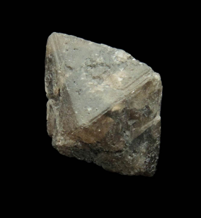 Diamond (2.23 carat translucent dark-gray octahedral uncut diamond) from Zimbabwe