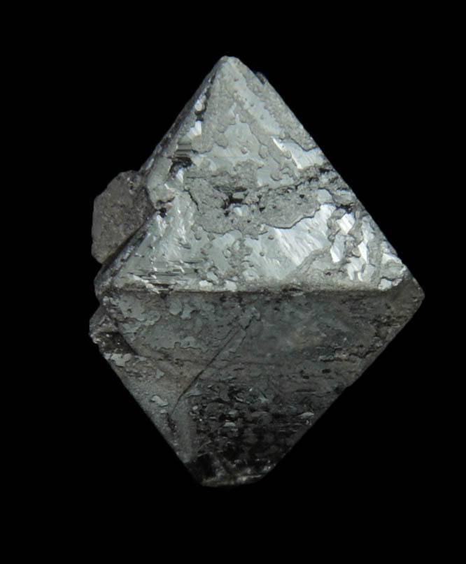 Diamond (1.87 carat translucent dark-gray octahedral crystal) from Zimbabwe