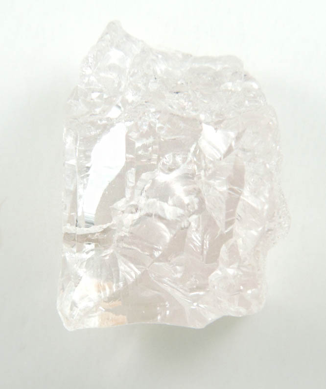 Beryl var. Morganite (gem-grade etched crystal) from Himalaya Mine, Mesa Grande District, San Diego County, California