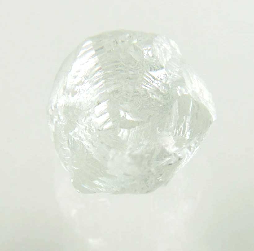 Diamond (1.96 carat gem-quality cuttable colorless complex diamond) from Orapa Mine, south of the Makgadikgadi Pans, Botswana