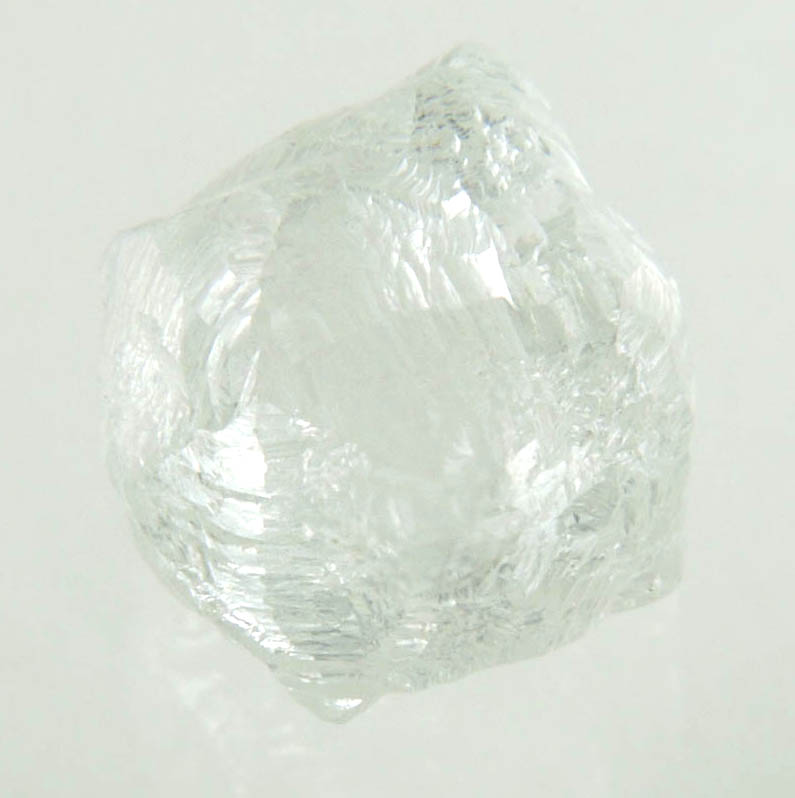 Diamond (1.96 carat gem-quality cuttable colorless complex diamond) from Orapa Mine, south of the Makgadikgadi Pans, Botswana