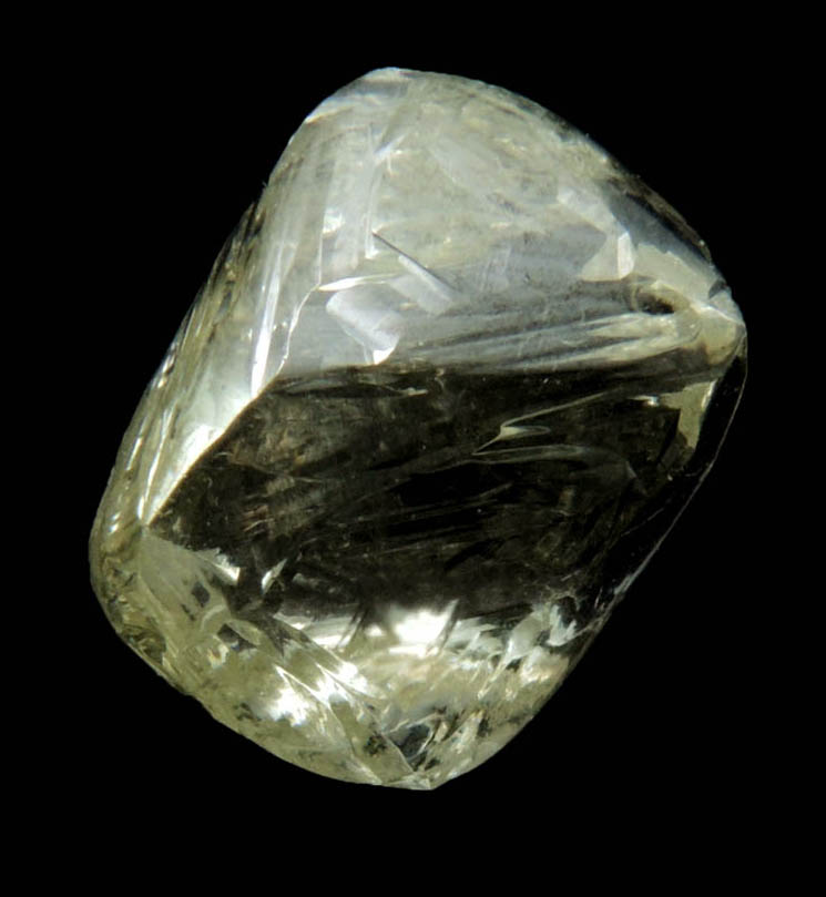 Diamond (3.66 carat gem-quality cuttable yellow octahedral diamond) from Northern Cape Province, South Africa