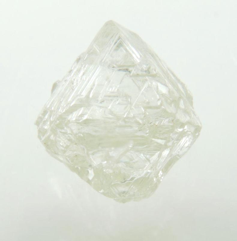 Diamond (2.65 carat gem-quality cuttable pale-yellow octahedral rough diamond) from Jericho Mine, Nunavut, Canada