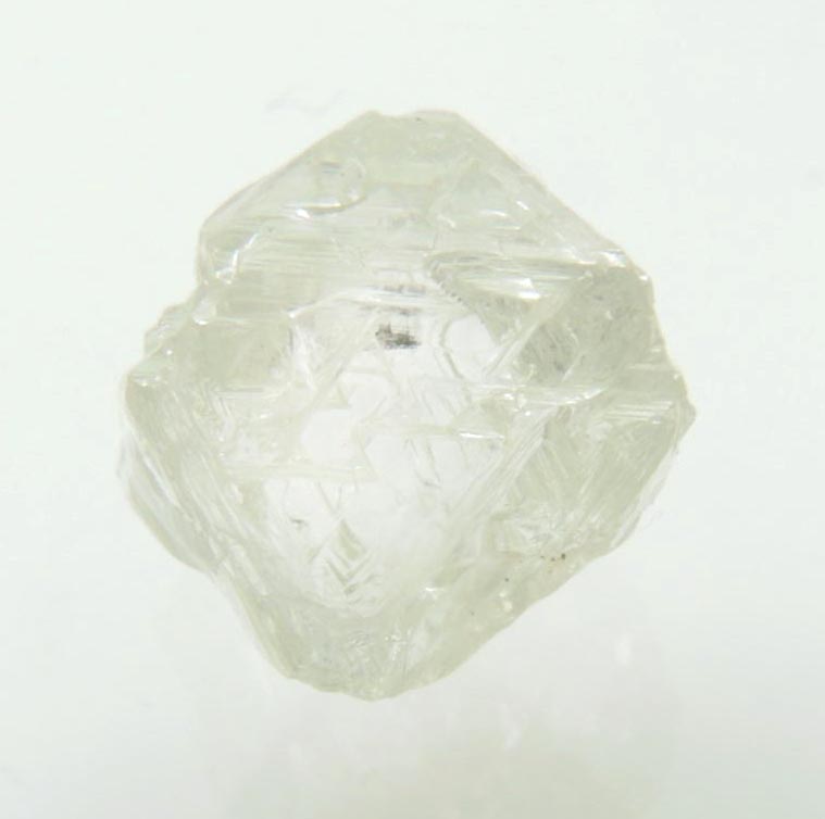 Diamond (2.65 carat gem-quality cuttable pale-yellow octahedral rough diamond) from Jericho Mine, Nunavut, Canada