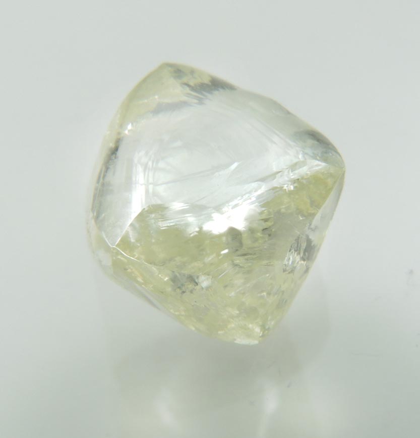 Diamond (2.12 carat gem-grade cuttable pale-yellow octahedral crystal) from Premier Mine, Gauteng Province, South Africa