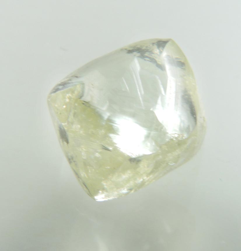 Diamond (2.12 carat gem-grade cuttable pale-yellow octahedral crystal) from Premier Mine, Gauteng Province, South Africa