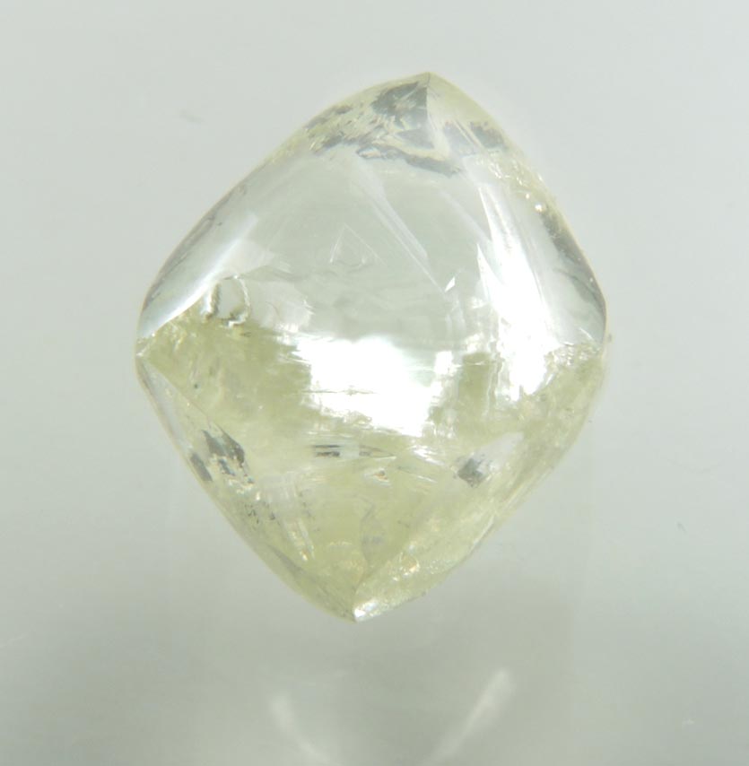 Diamond (2.12 carat gem-grade cuttable pale-yellow octahedral crystal) from Premier Mine, Gauteng Province, South Africa